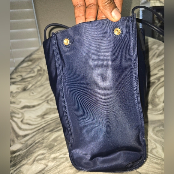 Tory Burch Nylon Leather Tote Bag (Navy Blue) - Picture 4 of 11